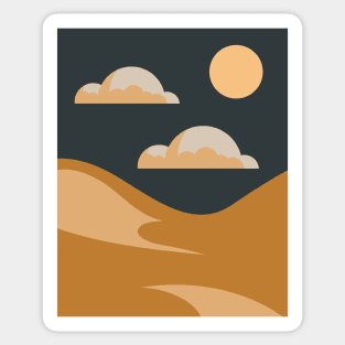 Kopie von dune, desert, sand, deserts, hot, sandstorm, oasis, heat Sticker